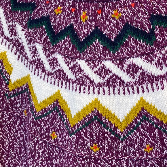 Old Navy Multicolor Purple Fair Isle Knitted Sweater - Picture 6 of 16
